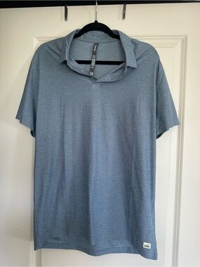 Vuori Men's Blue Polo Shirt - Lightweight Casual